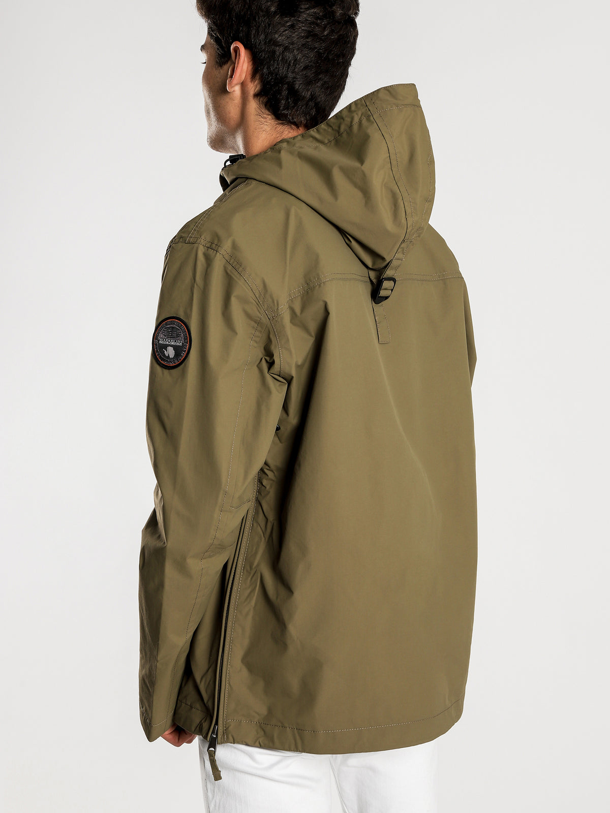 Rainforest Pullover Hooded Anorak in Olive Green