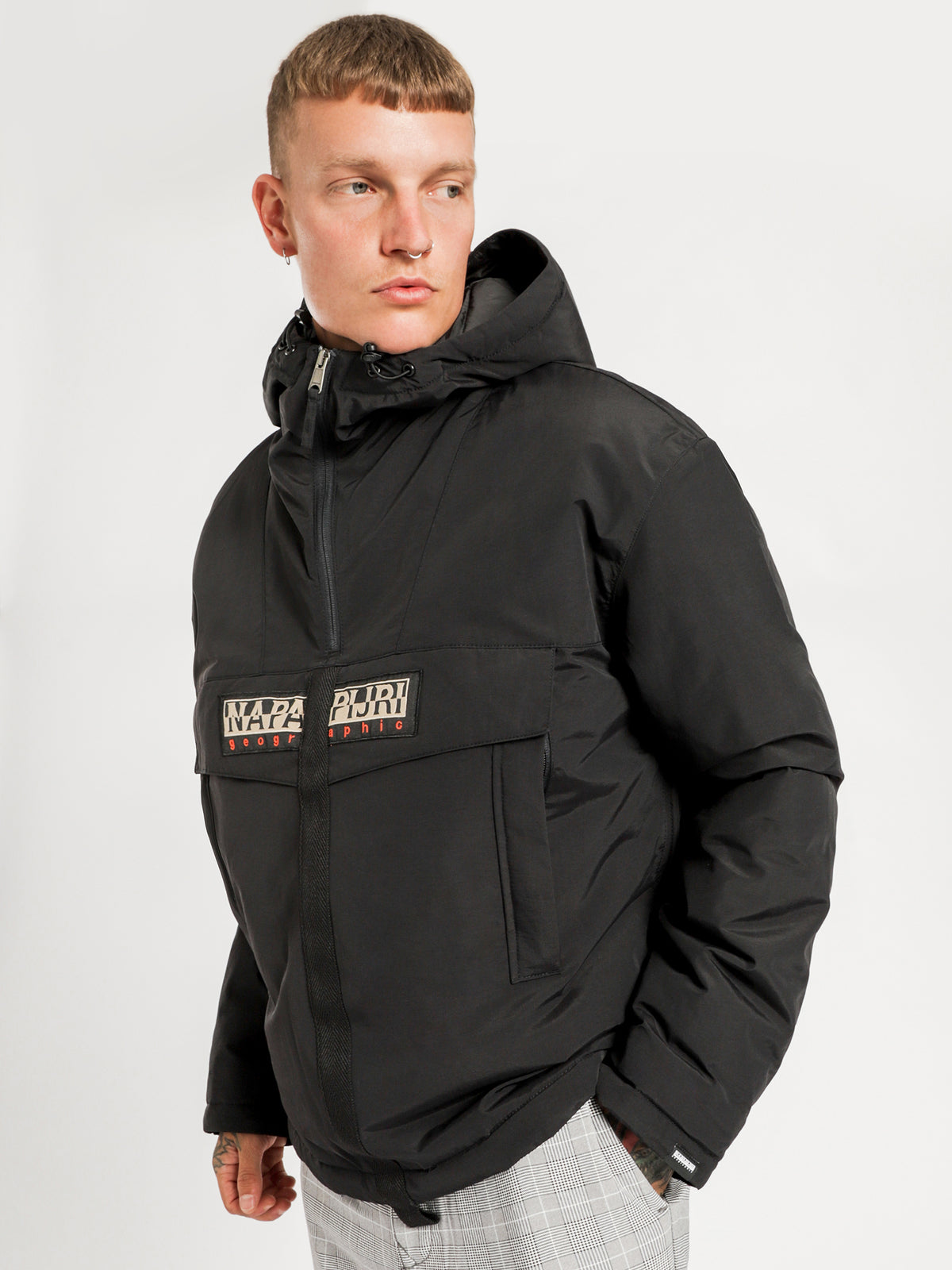 Skidoo Creater Popover Hooded Jacket in Black