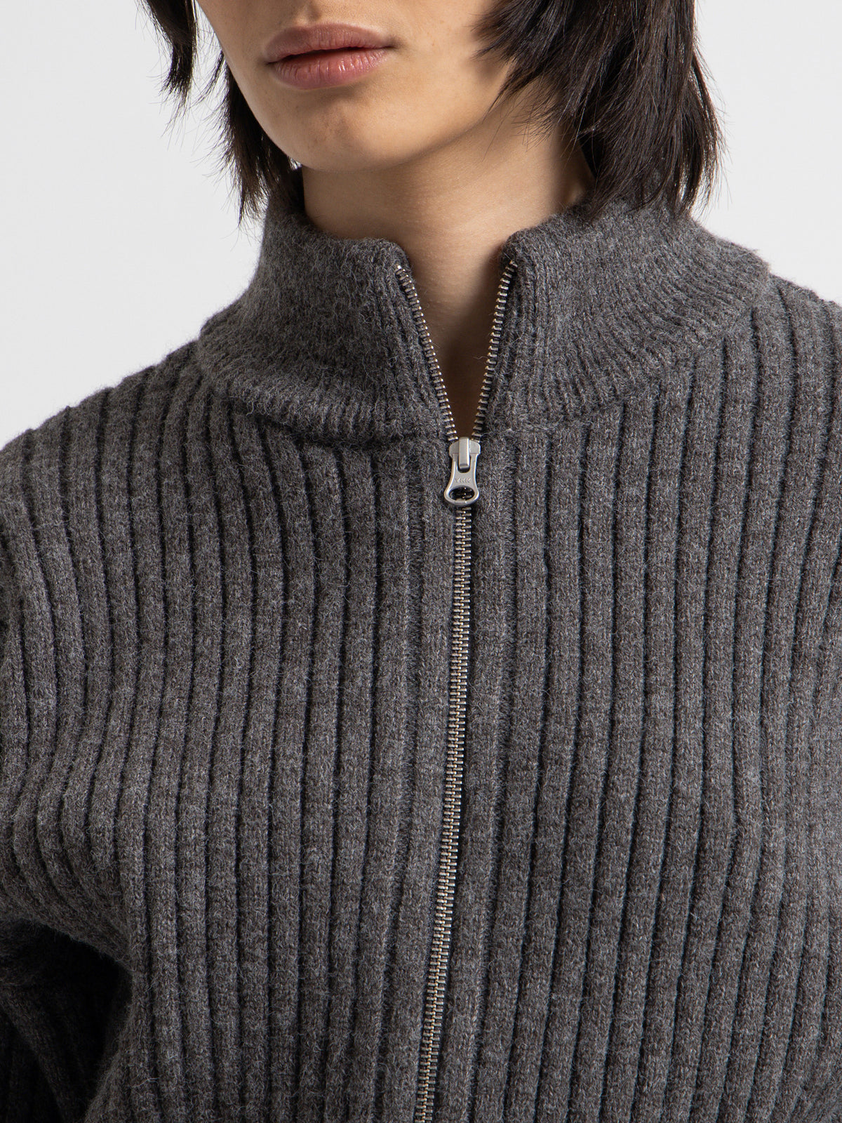 Beyond Her Addison Zip Bomber | Charcoal