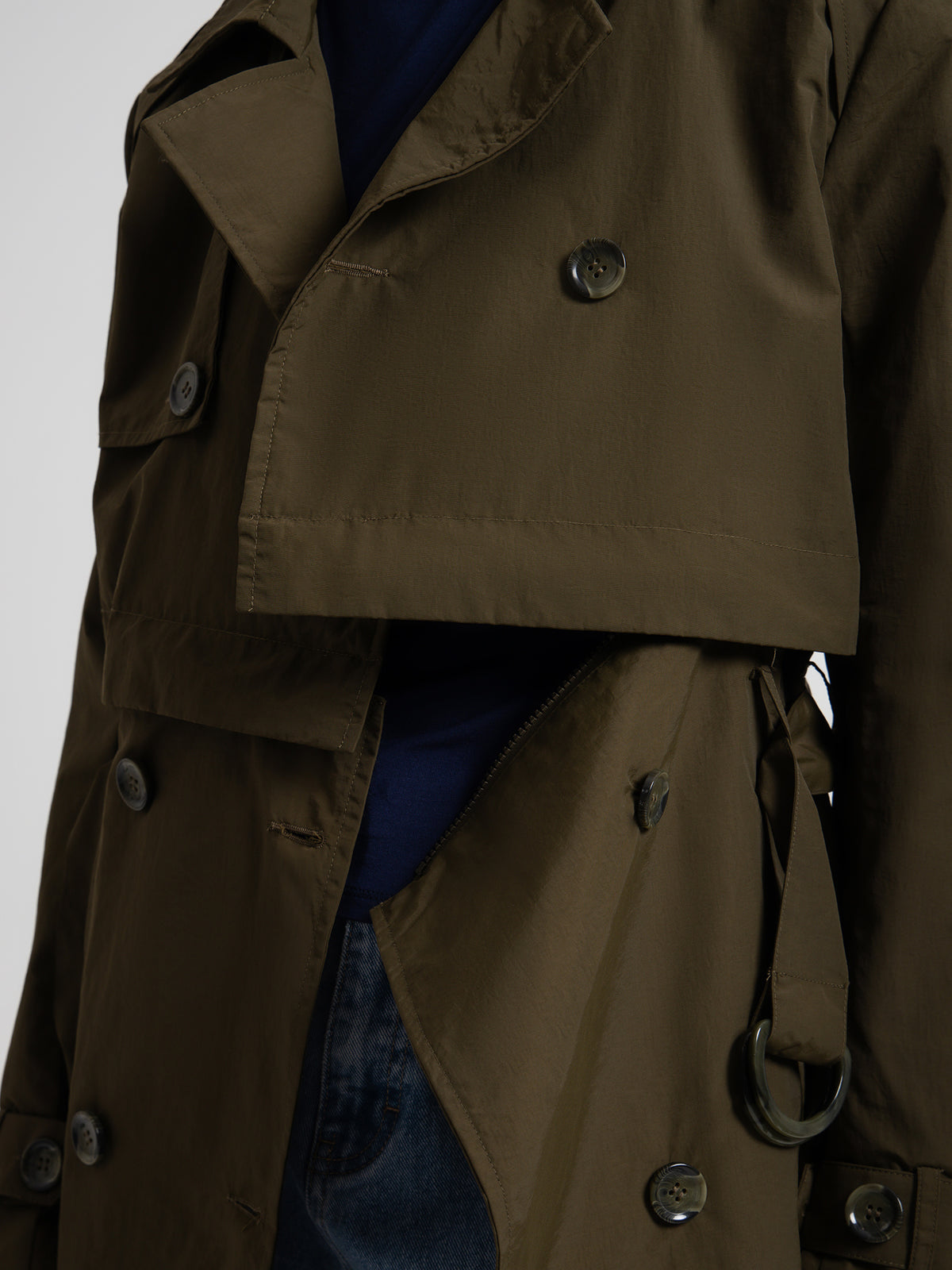 Beyond Her Ivy Zip Off Trench Coat | Khaki