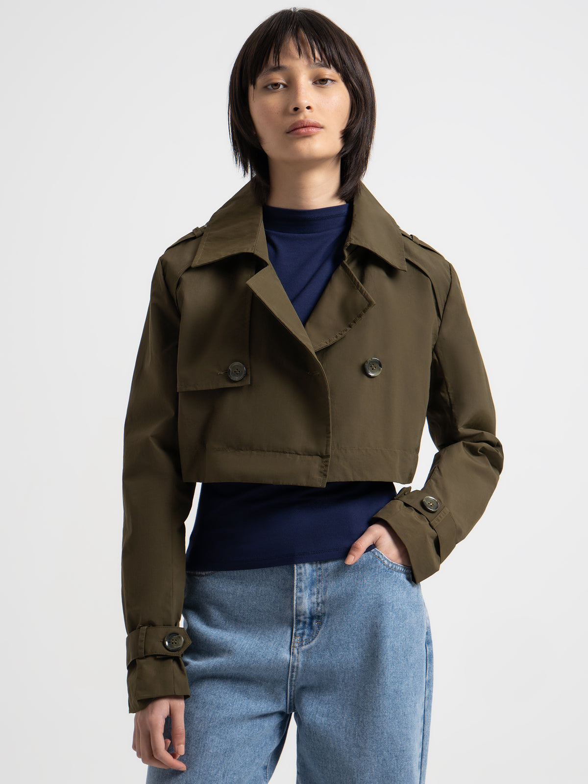 Beyond Her Ivy Zip Off Trench Coat | Khaki