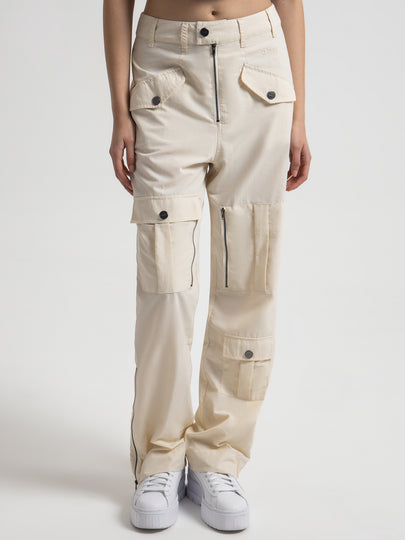 Inux Cargo Pants in Off White
