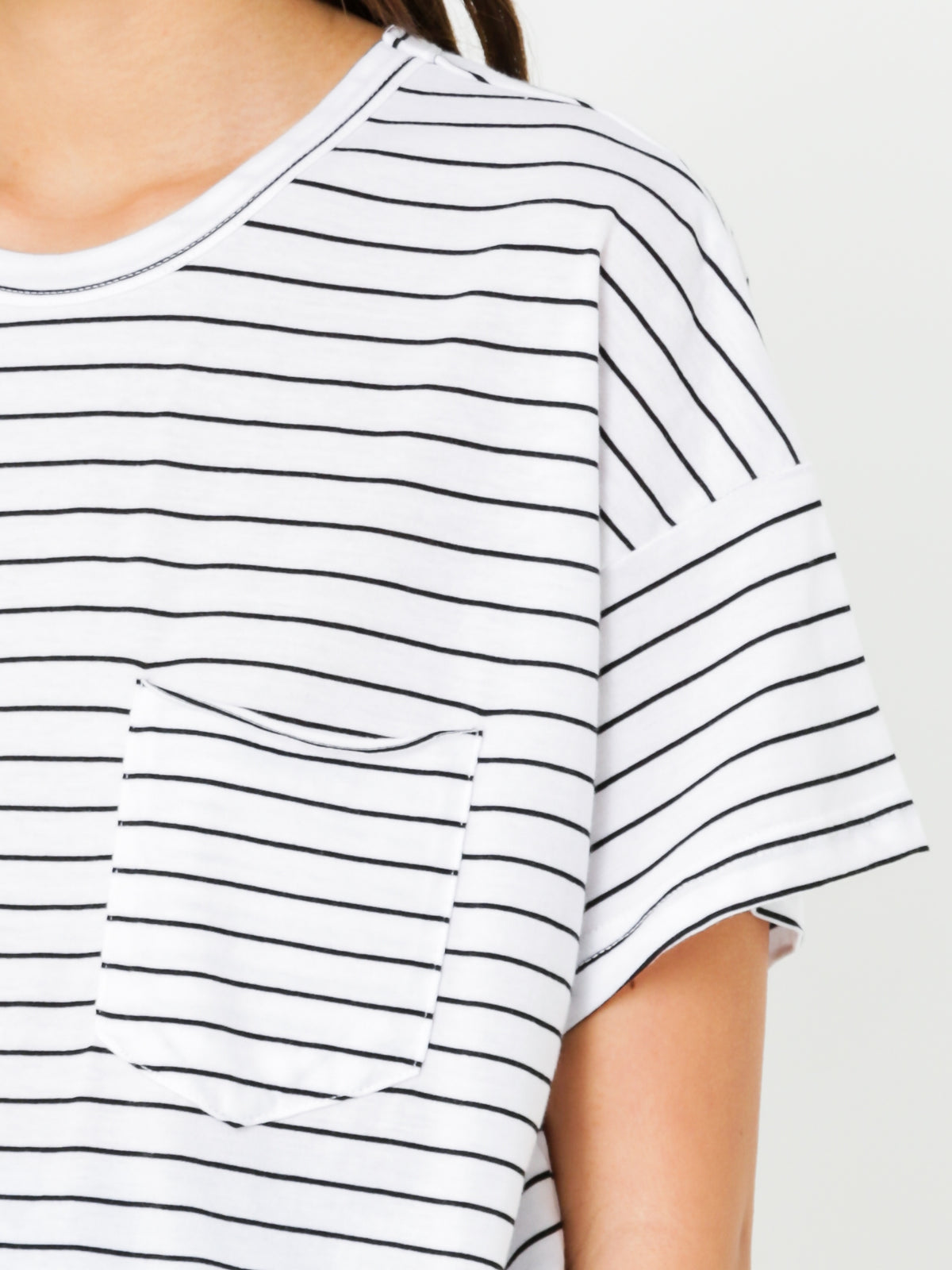 Springfield Cocoon T-Shirt in Black &amp; White Stripe