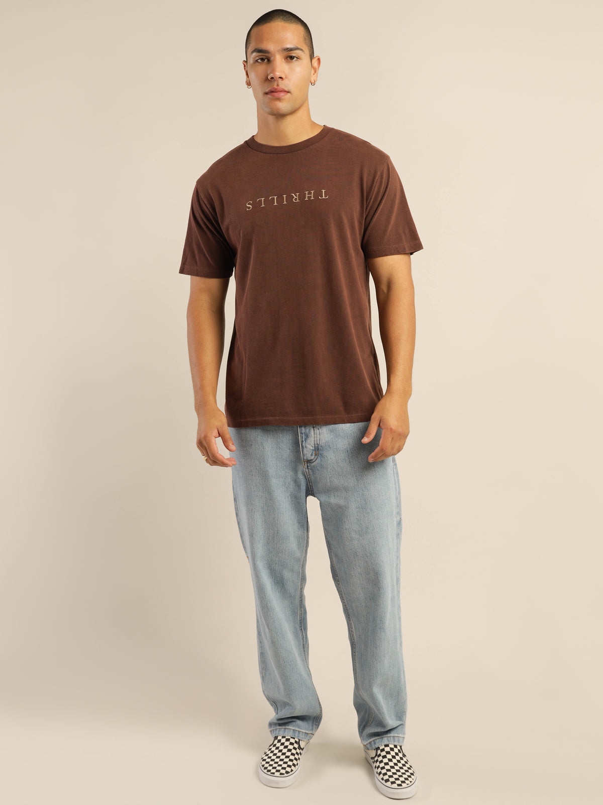 Liste Embro Merch Fit T-Shirt in Washed Cocoa