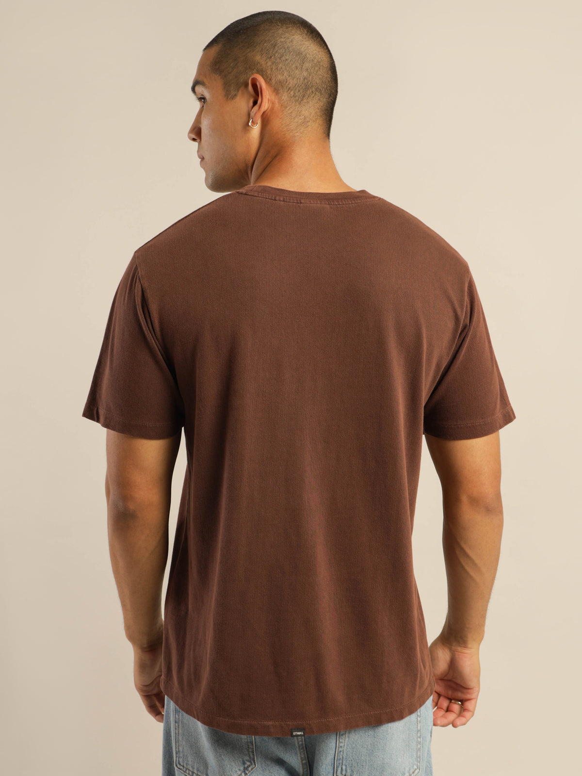 Liste Embro Merch Fit T-Shirt in Washed Cocoa