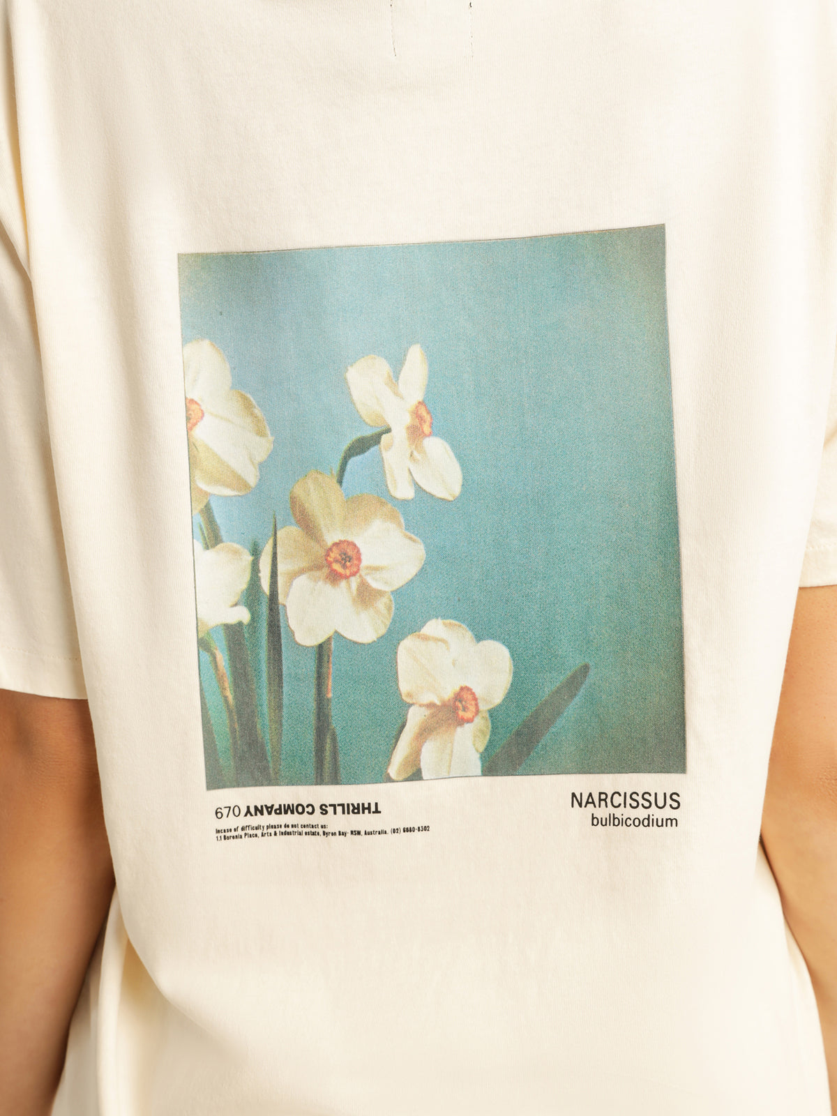 Narcissus Merch Fit T-Shirt in Heritage White