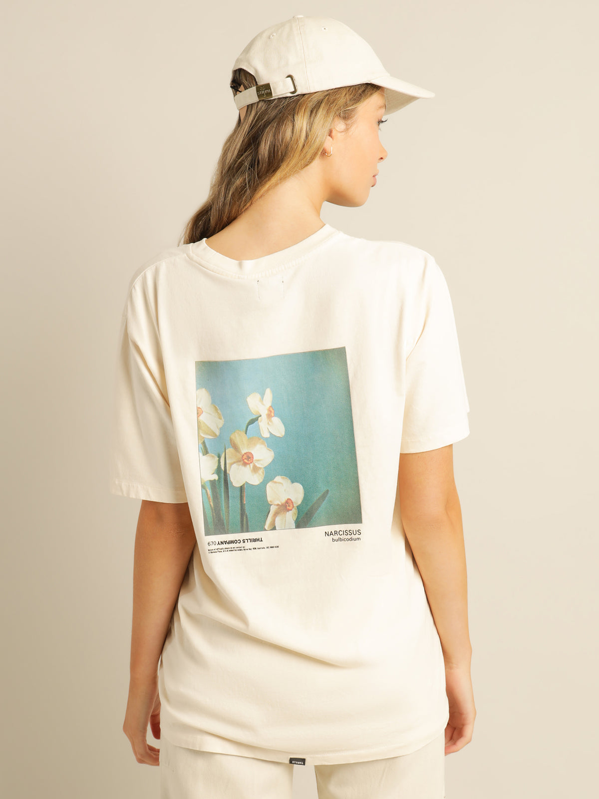 Narcissus Merch Fit T-Shirt in Heritage White