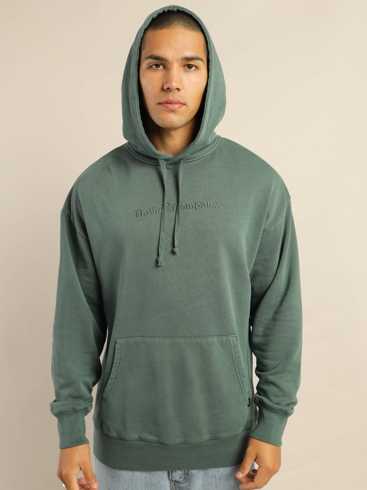 Tonal Company Slouch Hood in Vintage Teal