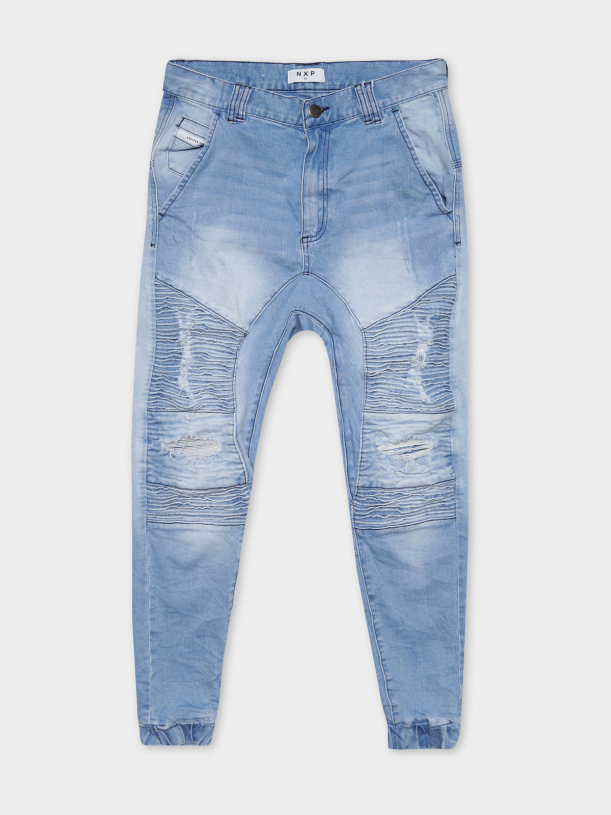 Hellcat Tight Tapered Jeans in Alaskan Blue Denim