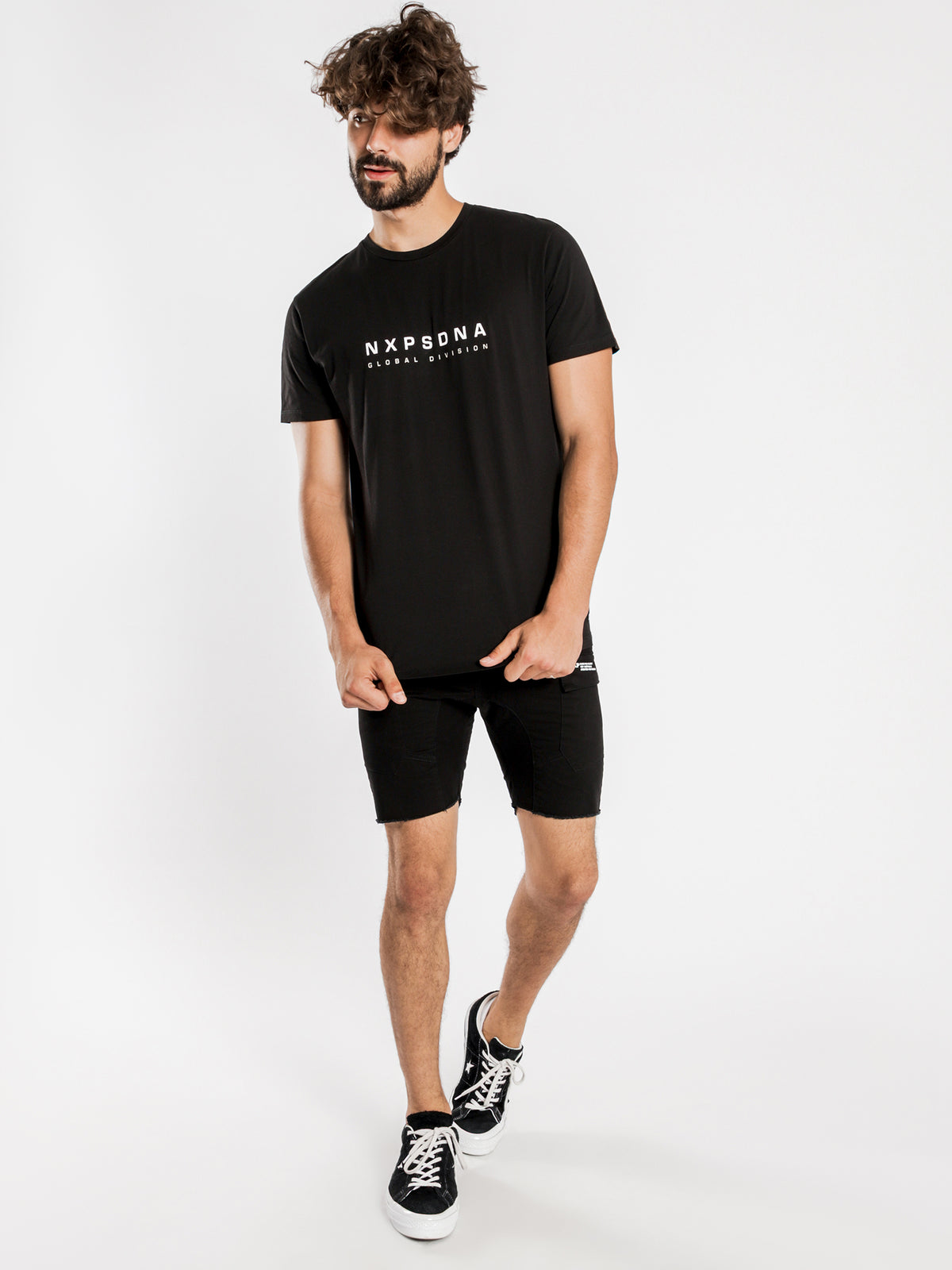Sabre Slim-Fit Cargo Shorts in Black