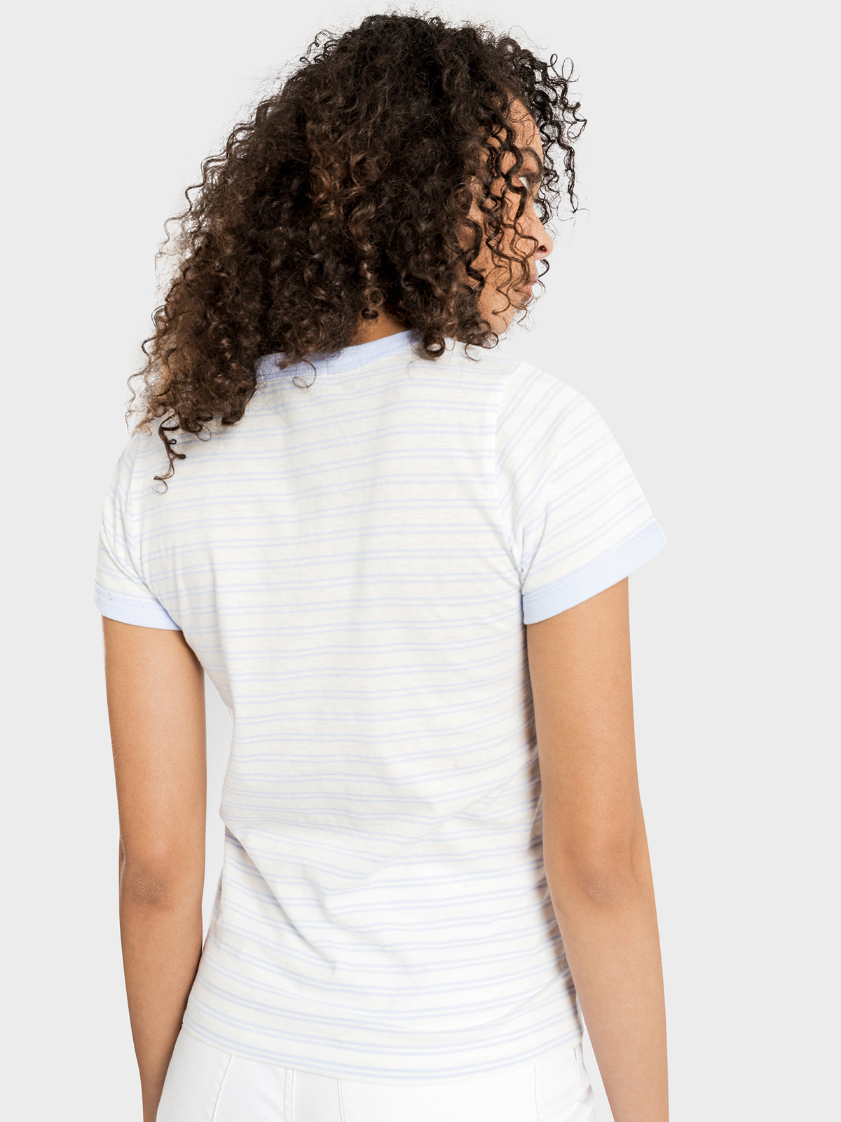 Salt Lake Ringer T-Shirt in Cloud Blue Stripe