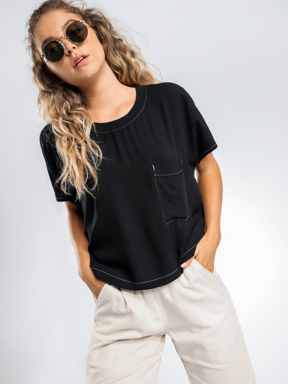 Haines Top in Black