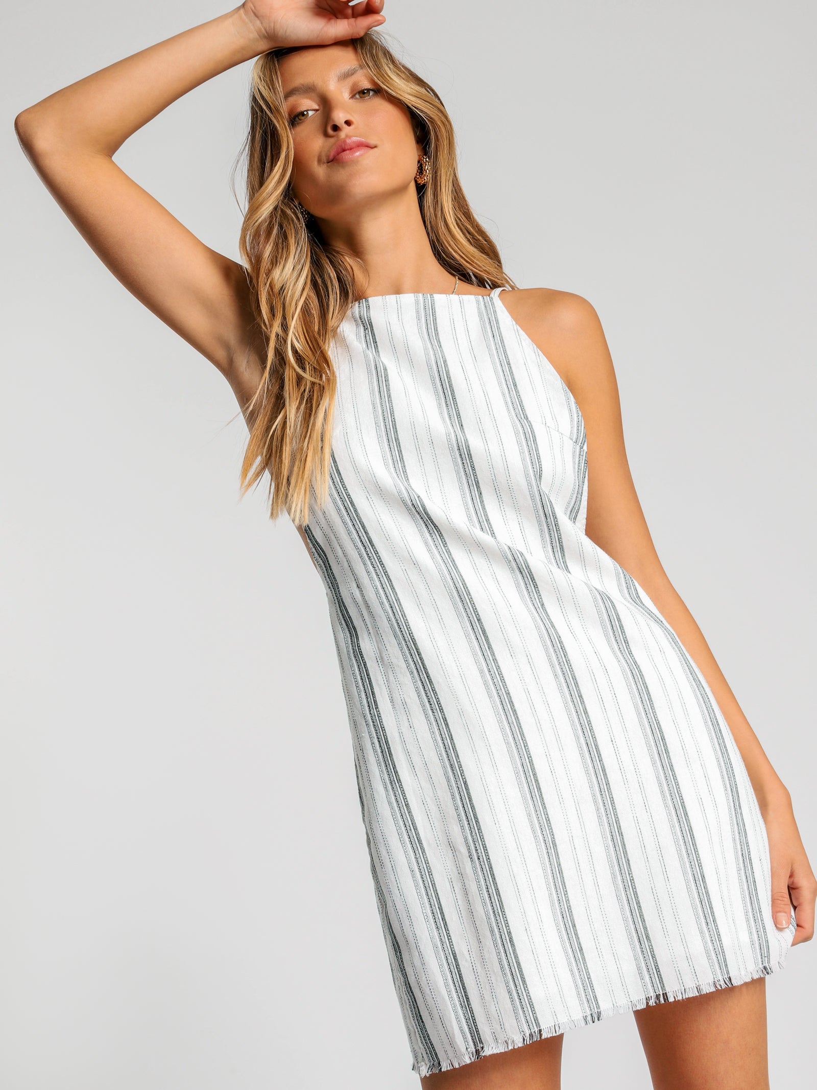 Brooke Linen Stripe Dress