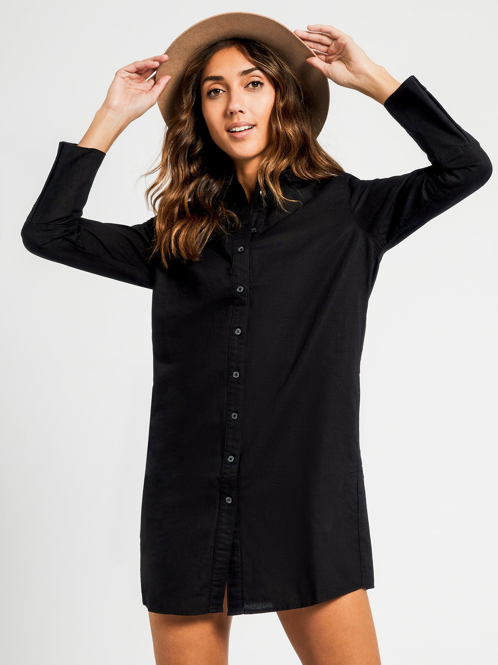 Maya Linen Shirt Dress