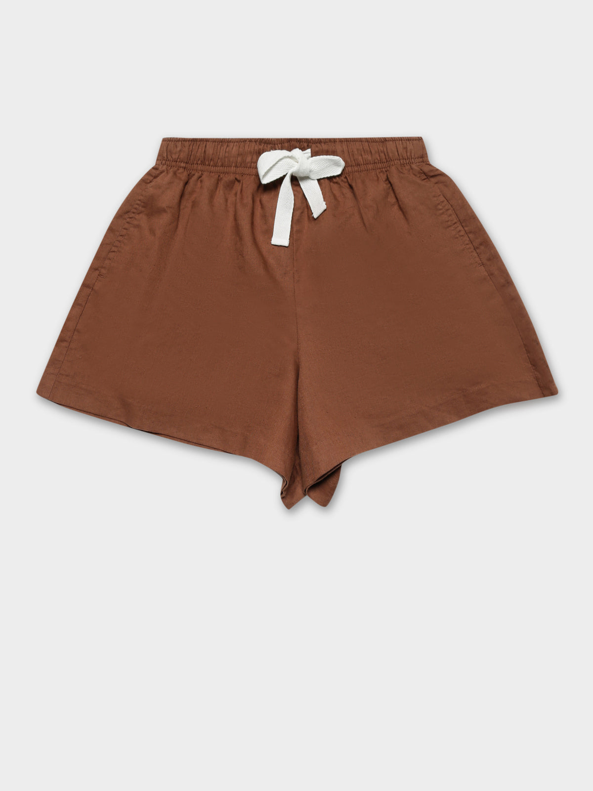 Classic Linen Shorts in Rust