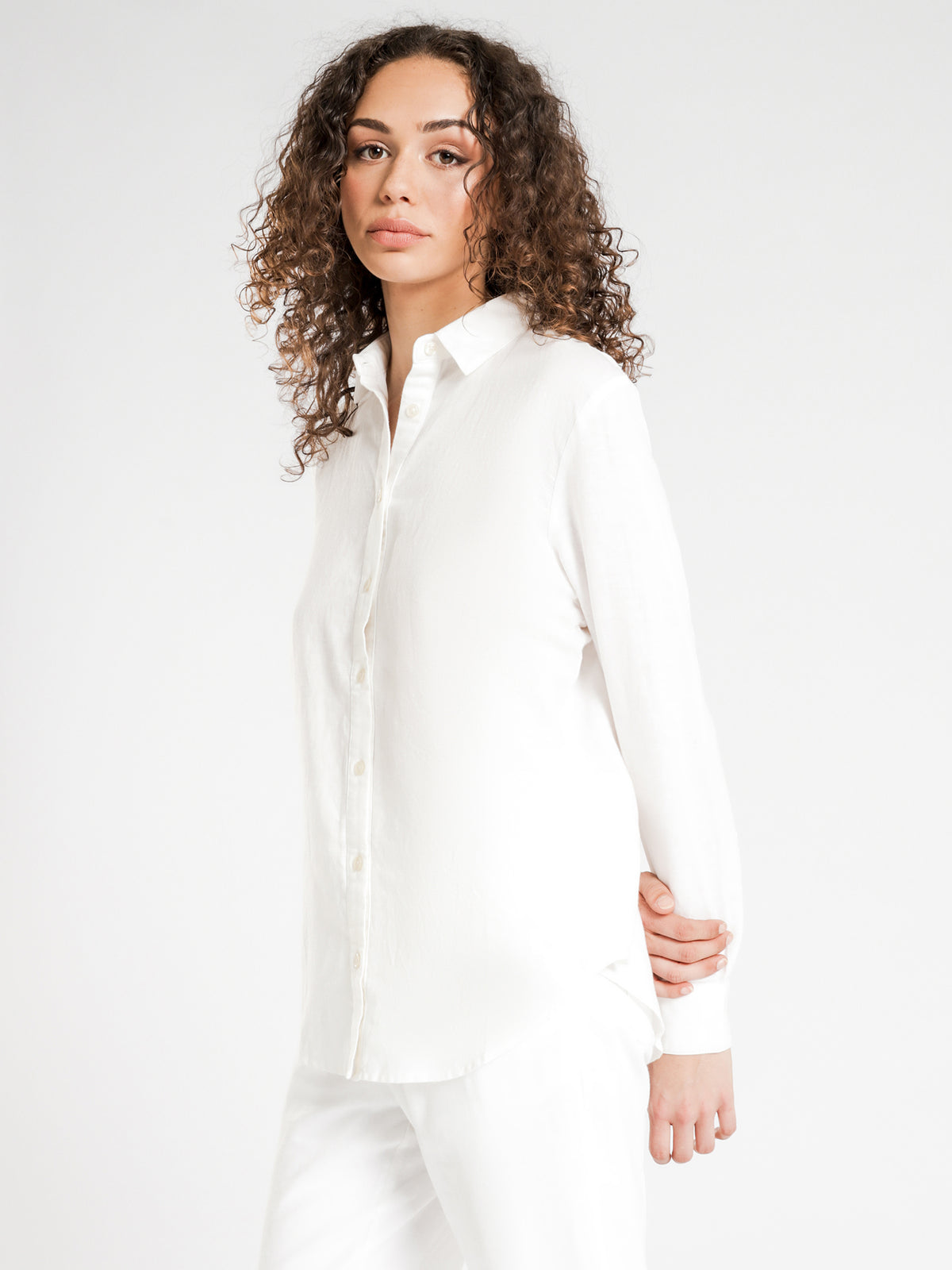 Classic Long Sleeve Shirt in White