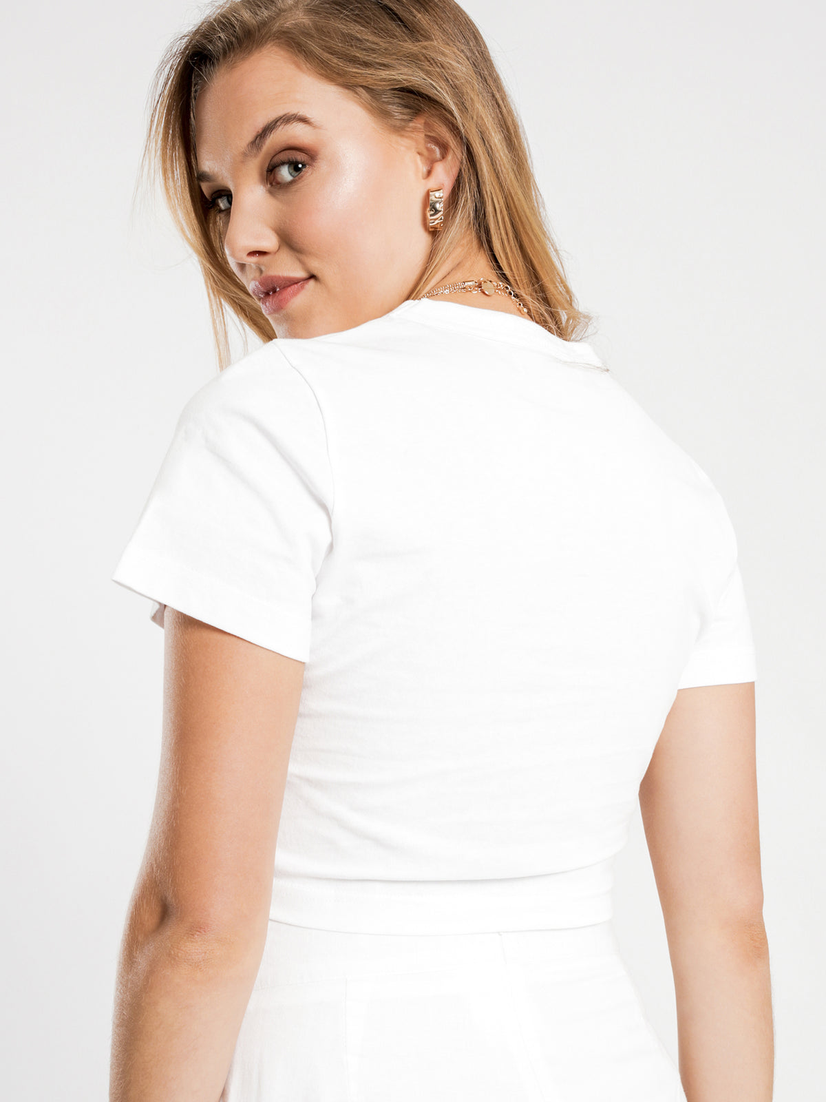 Brea Drawstring T-Shirt in White
