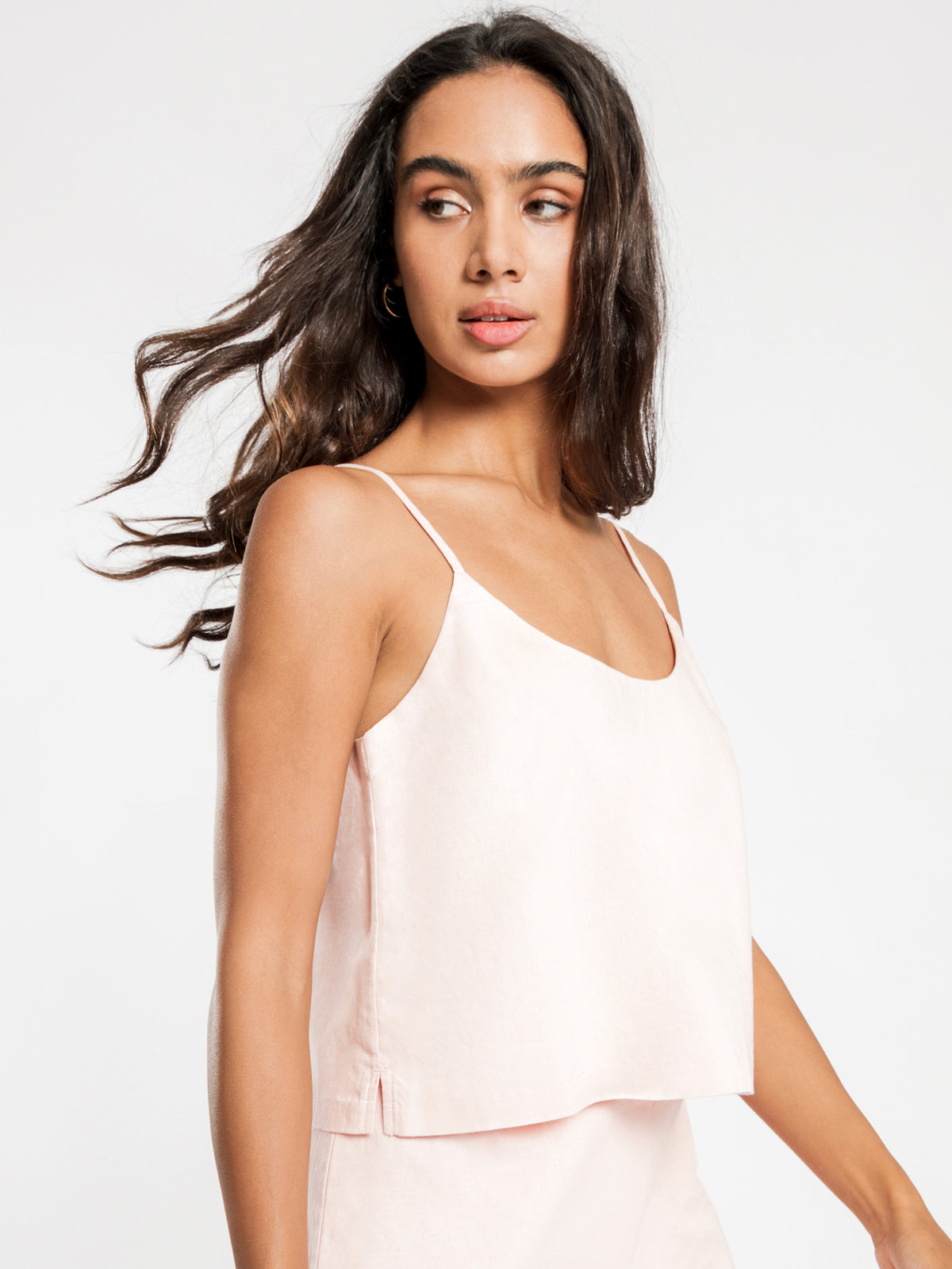 Isla Scoop Cami in Pink Shell
