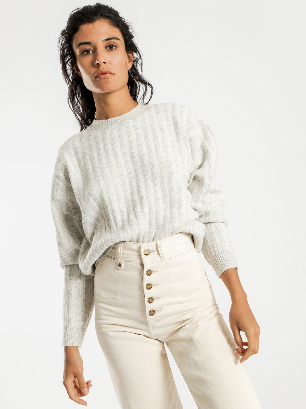 Madison Knit Jumper in Grey