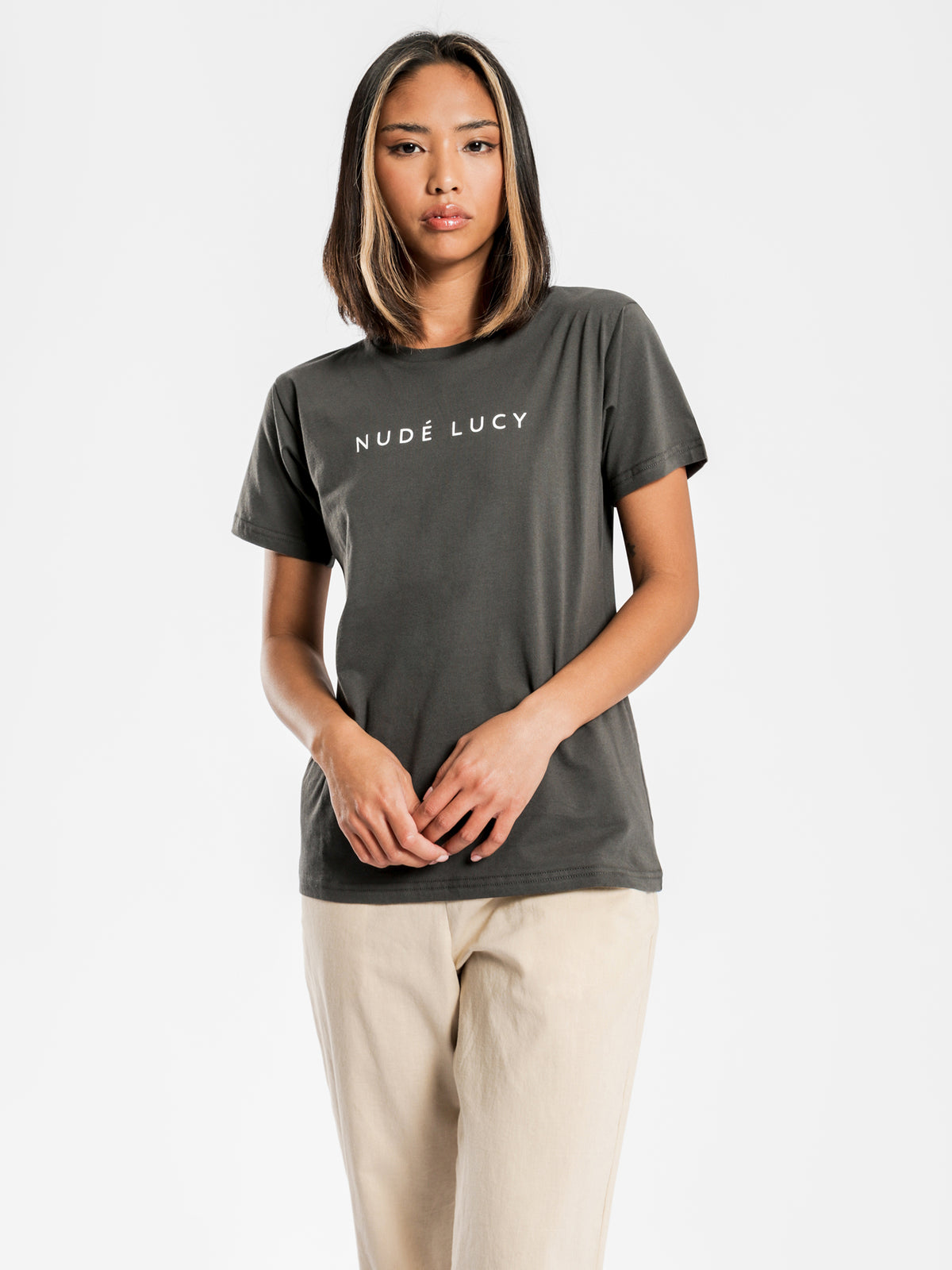 Slogan T-Shirt in Washed Black