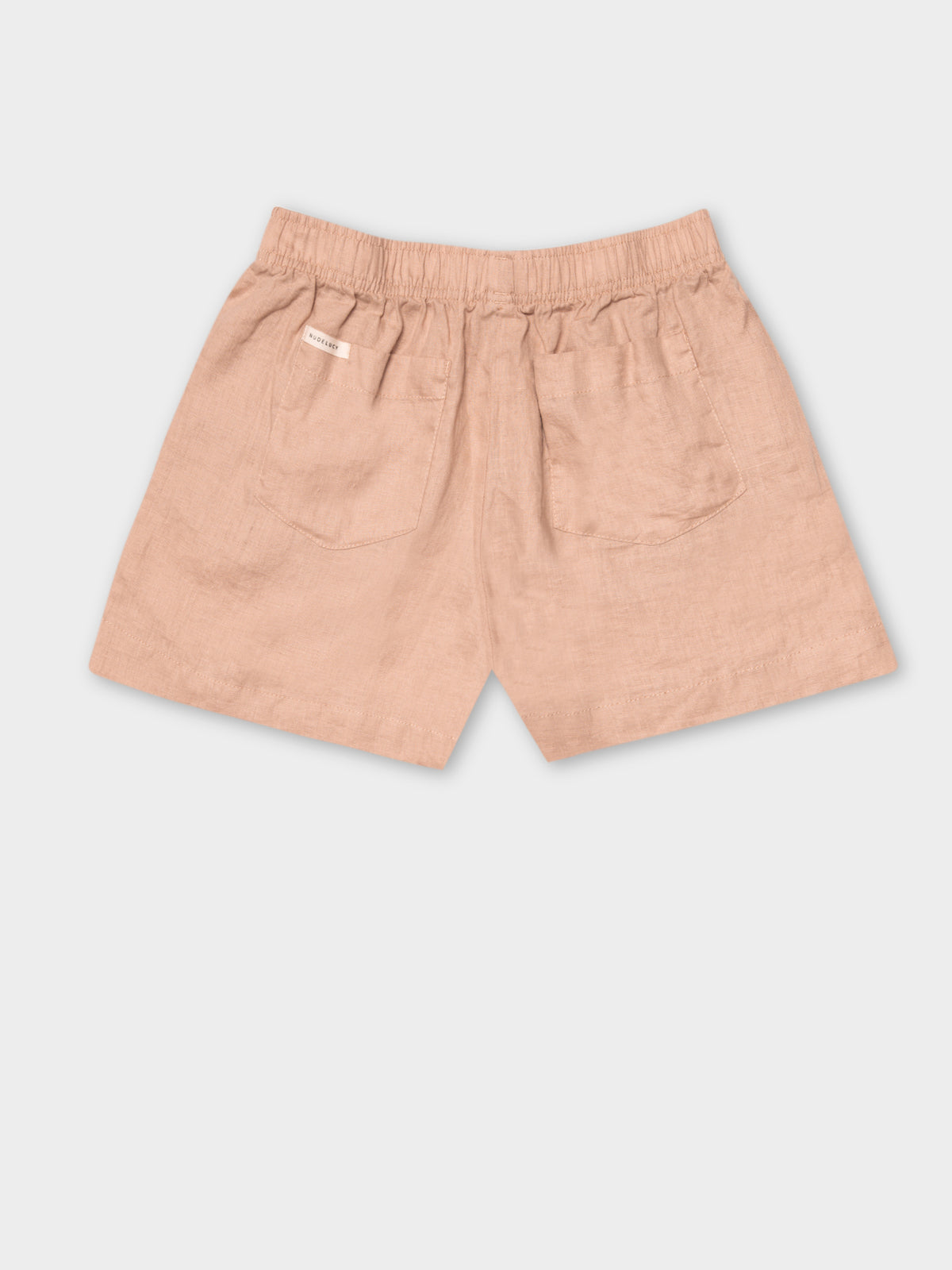 Nude Linen Lounge Short in Clay Pink