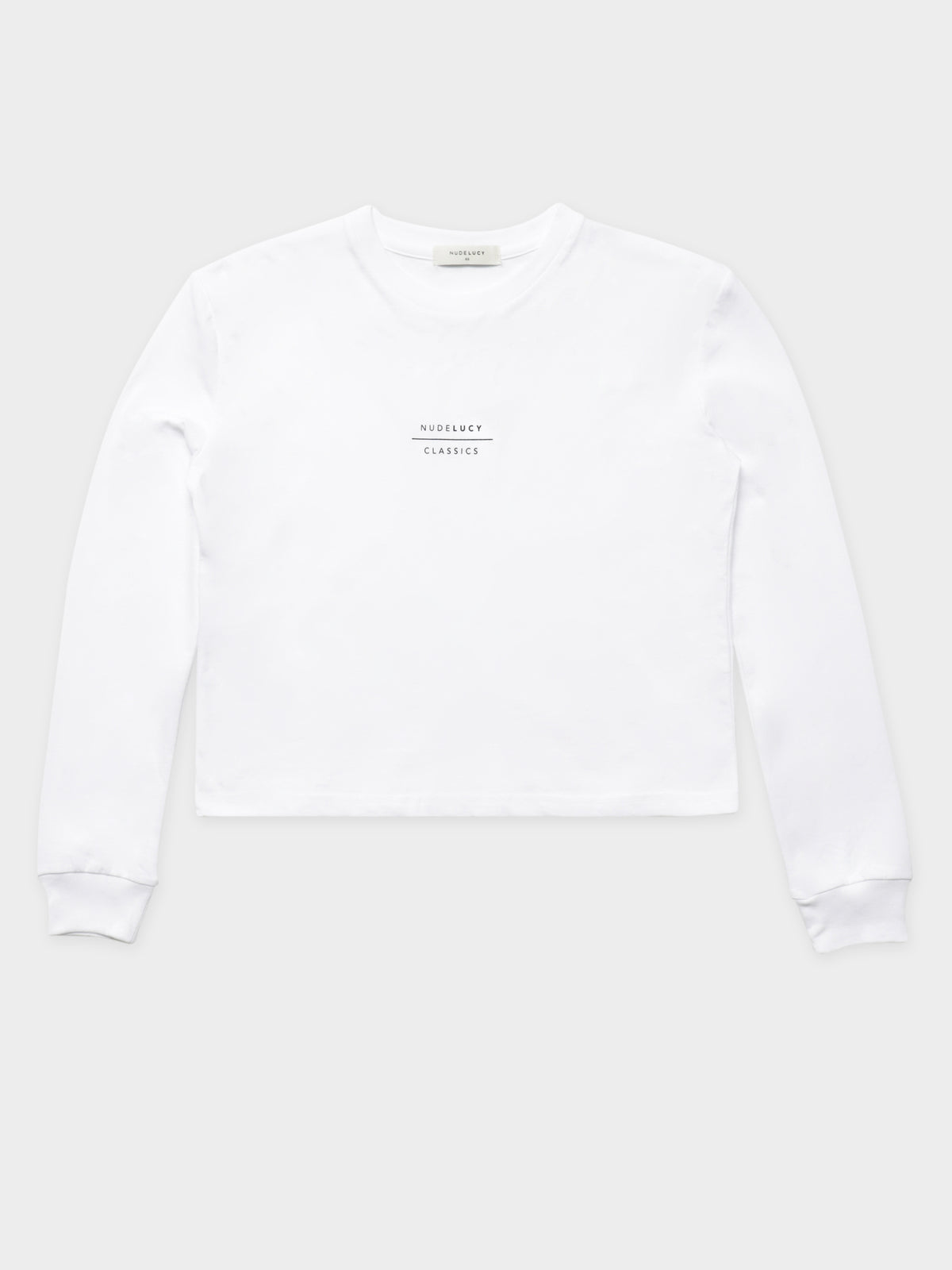 Nude Lucy Classics Long Sleeve Slogan T-Shirt | White