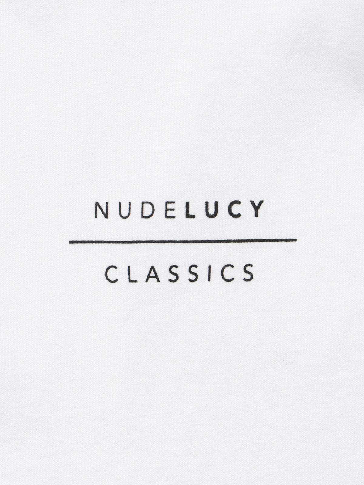 Nude Lucy Classics Long Sleeve Slogan T-Shirt | White