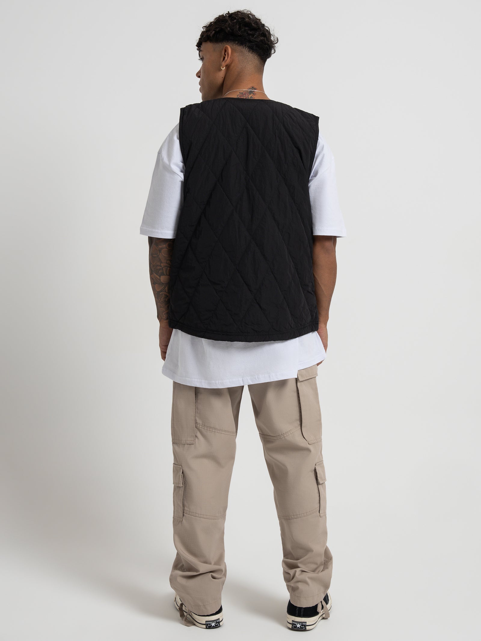 stussy diamond quilted vest Sサイズ Stüssy - Diamond Quilted Zip-Up Vest | HBX