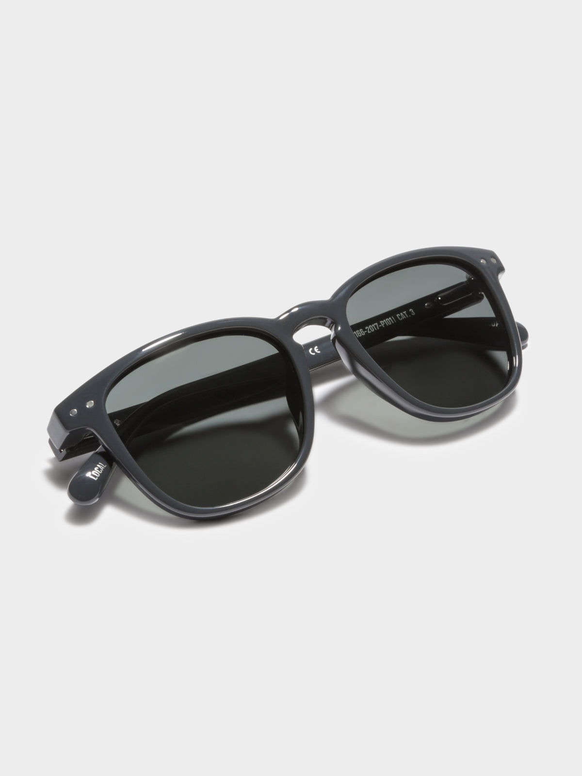 SYD Polarised Sunglasses in Polished Charcoal &amp; Dark Grey