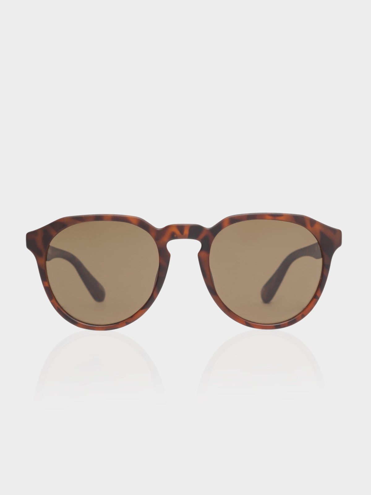 TYO Polarised Sunglasses in Matte Tortoiseshell &amp; Dark Brown