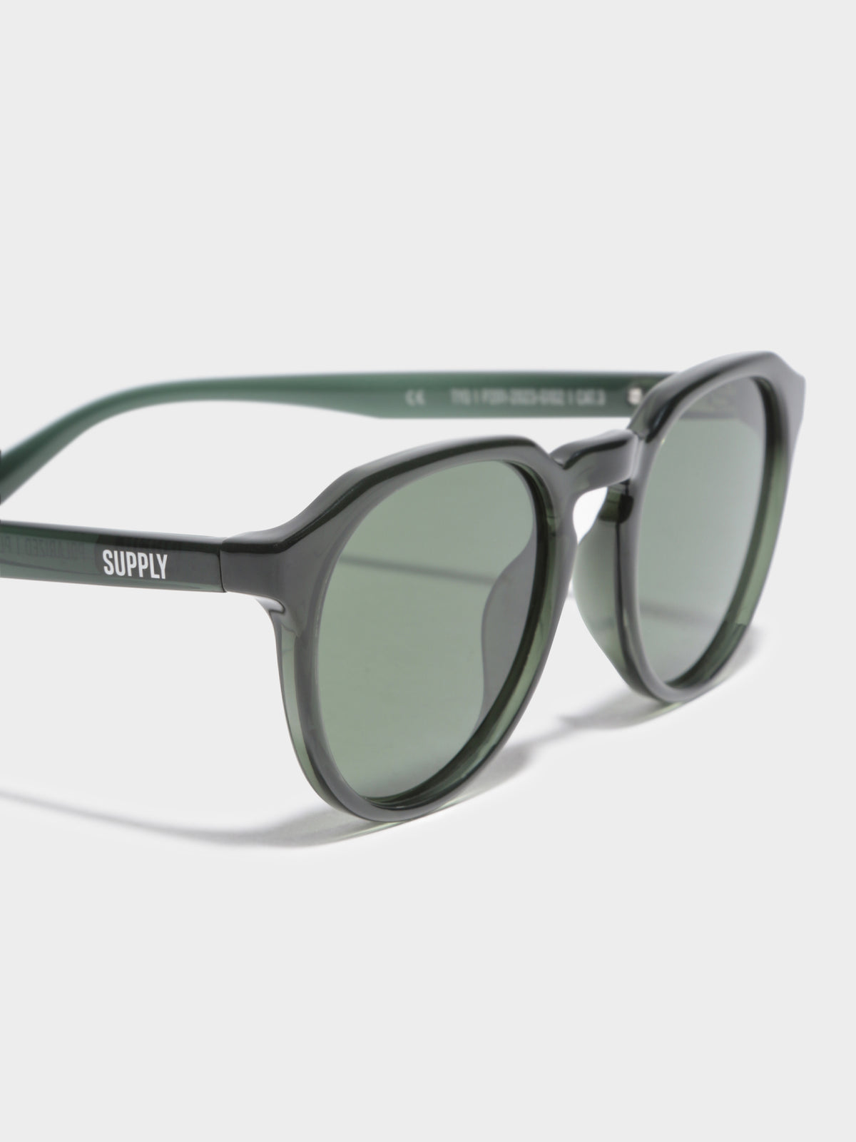 TYO Polarised Sunglasses in Polished Forest Green