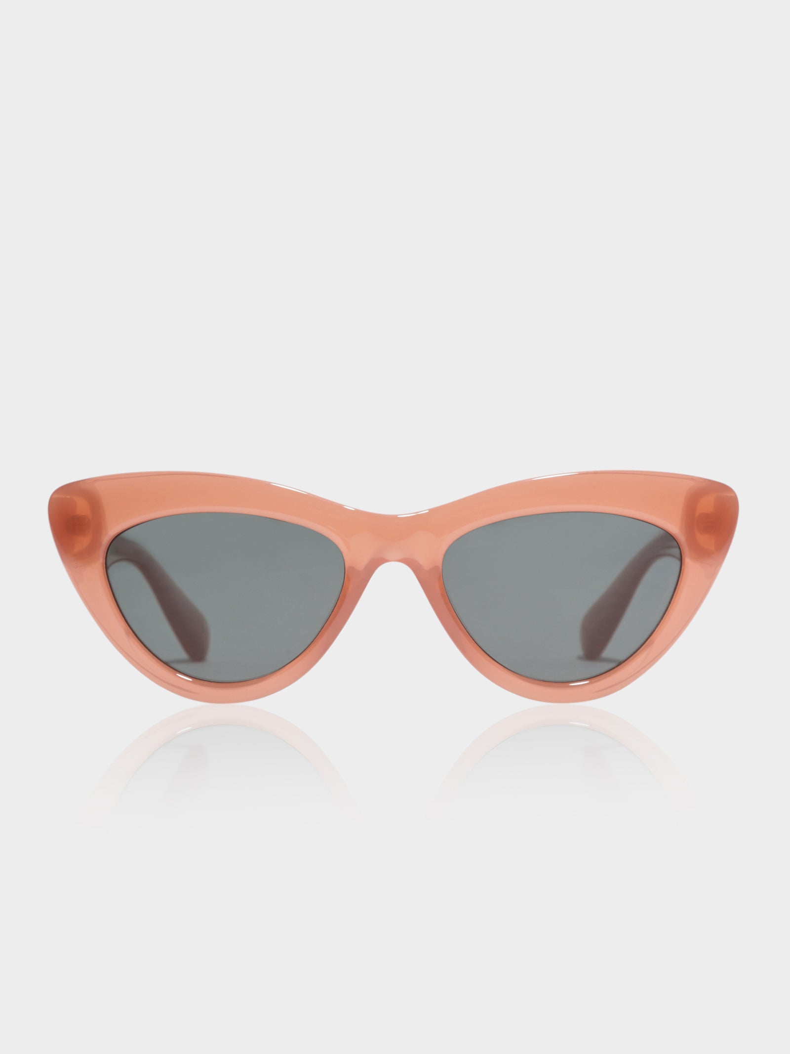 AMS Polarised Cateye Sunglasses in Polished Coral & Dark Grey