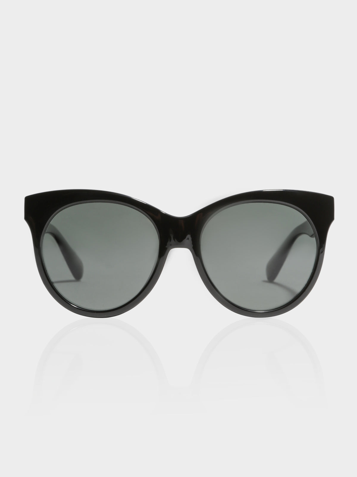 Palace BKG25 Polarised Round Sunglasses in Gloss Black