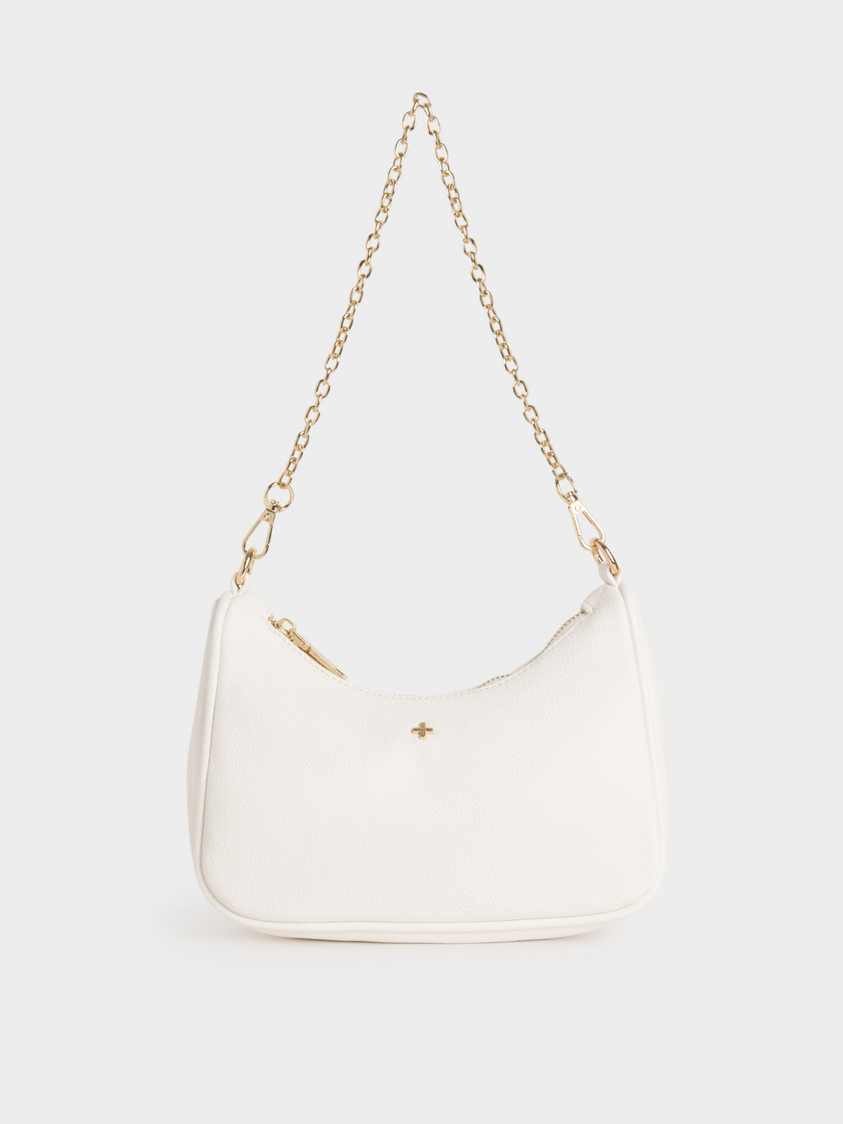 Paloma Crossbody Shoulder Bag in White Pebble