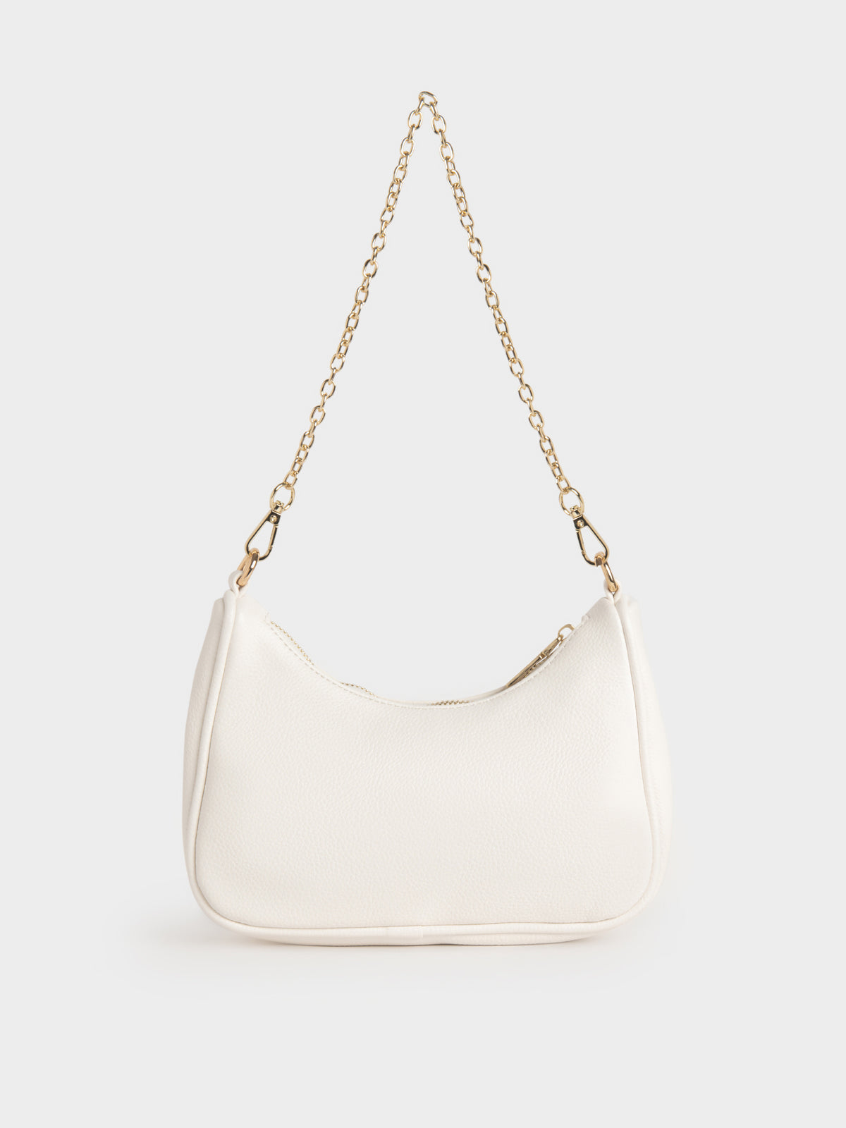 Paloma Crossbody Shoulder Bag in White Pebble