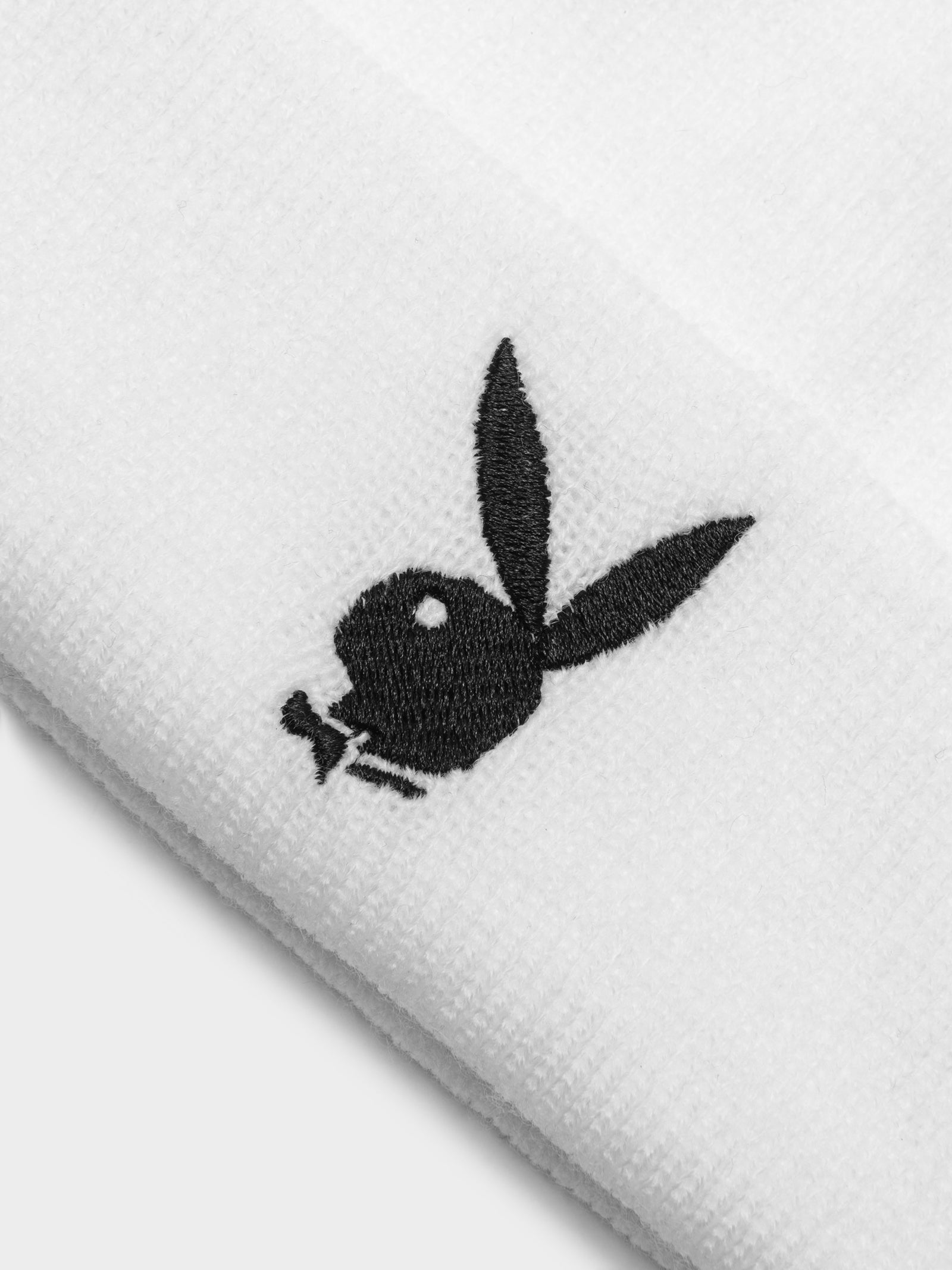 Playboy Bunny Basic Cuff Beanie White Glue Store - Main Image