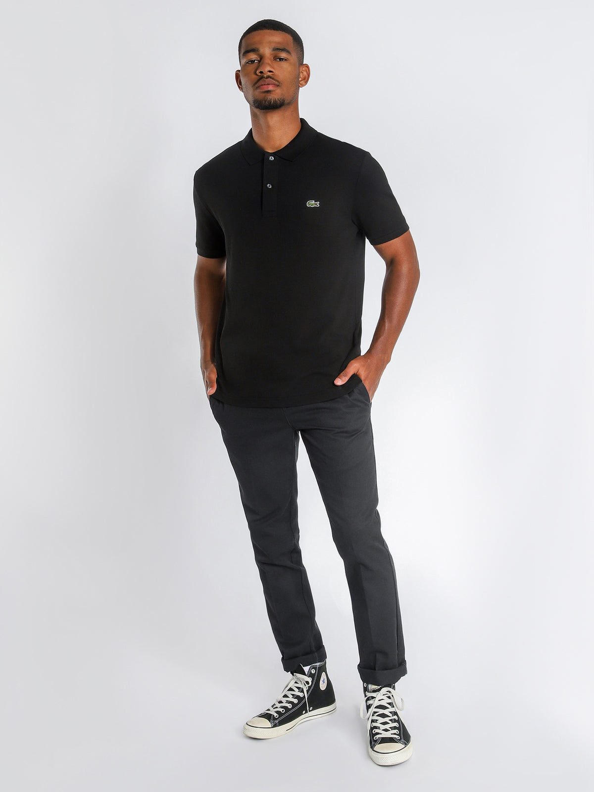 Basic Polo Shirt in Black