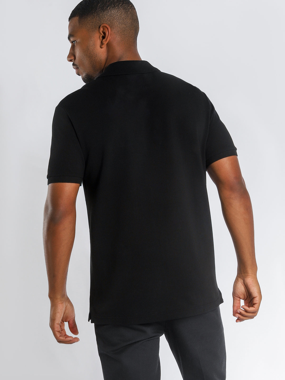 Basic Polo Shirt in Black