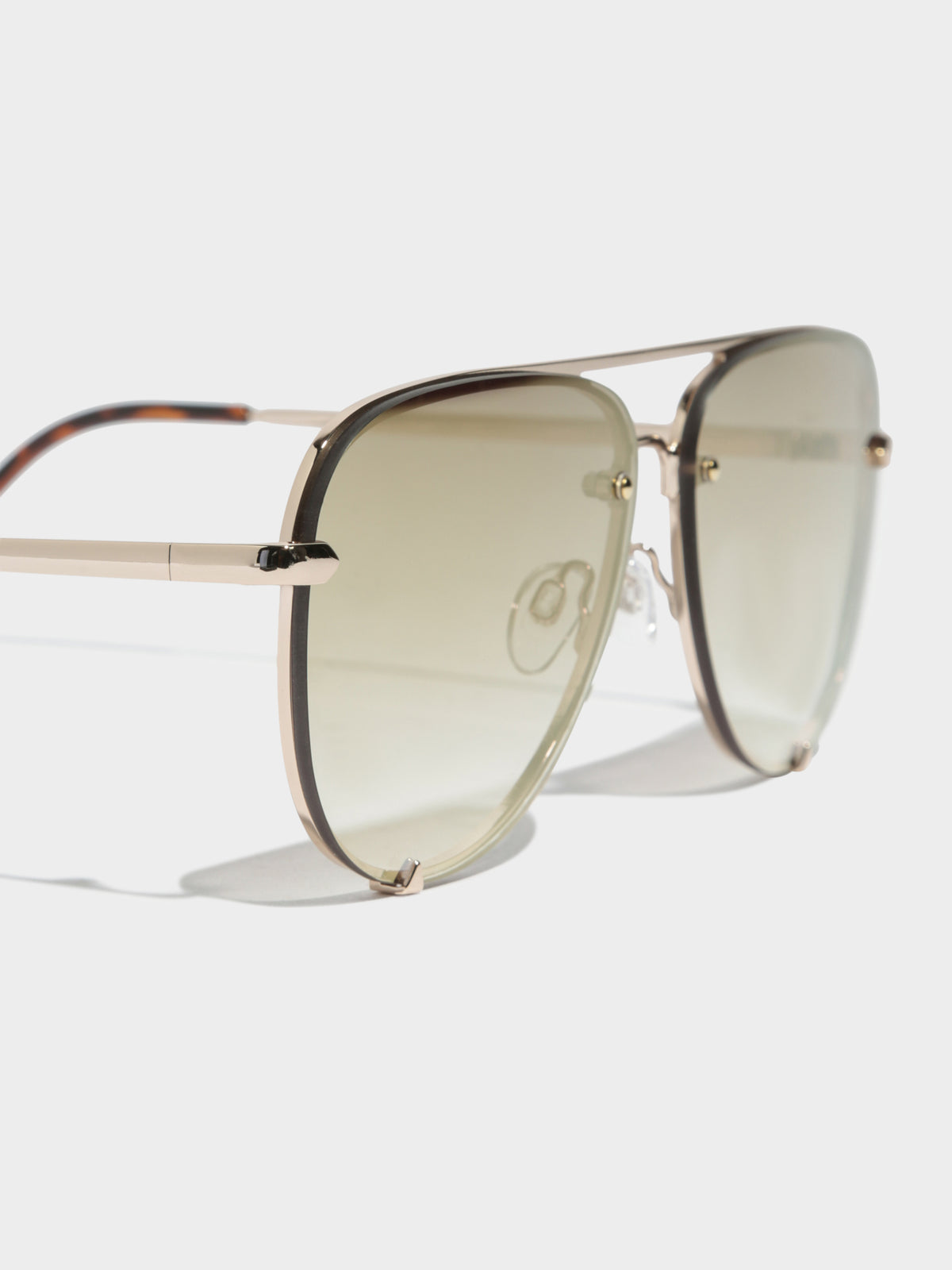 Mini High Key  Brown Lenses Sunglasses in Gold