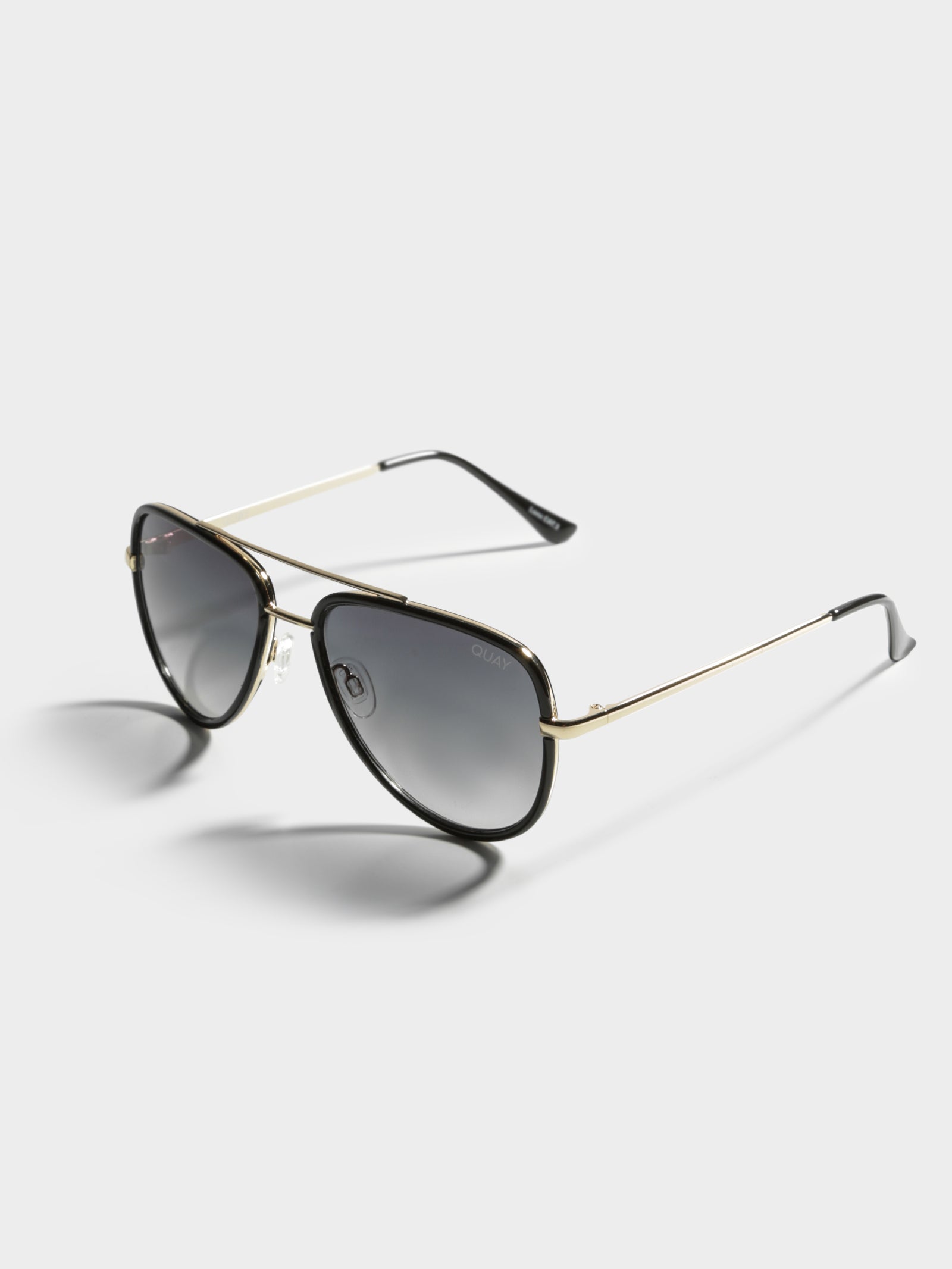 Quay eyeware All In Mini Aviator Sunglasses Black | Glue Store