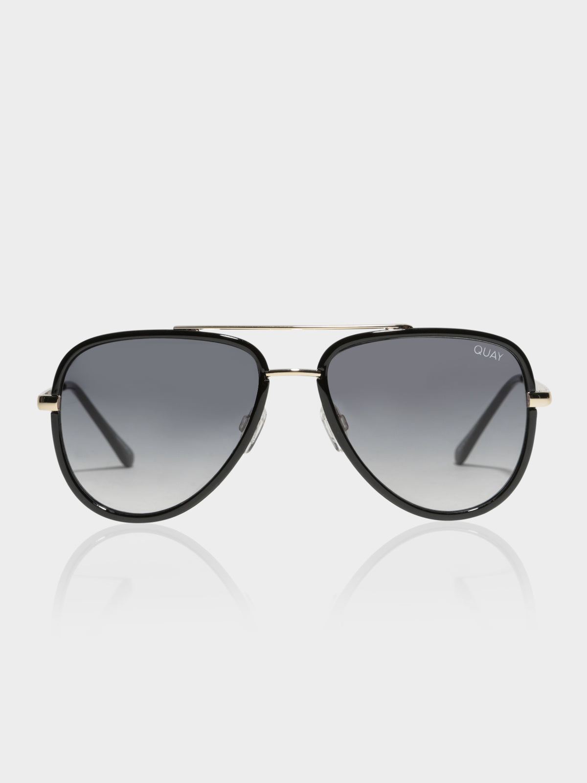 All In Mini Aviator Sunglasses in Black