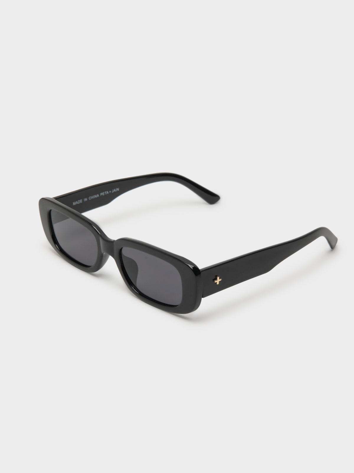 Rue Rectangular Sunglasses in Black