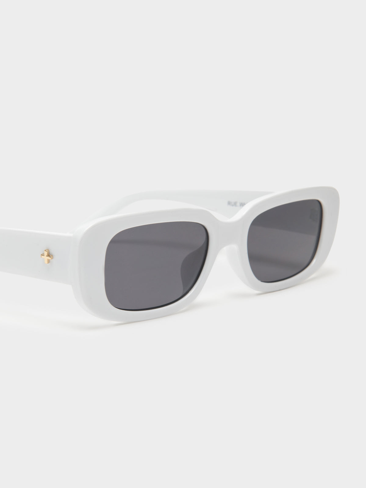 Rue Rectangular Sunglasses in White