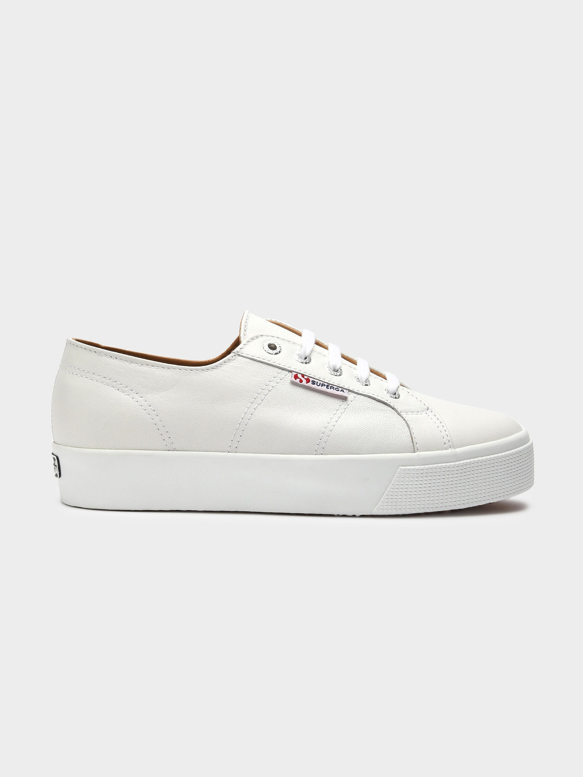 Womens 2730 Platform Sneakers in White Nappa Leather