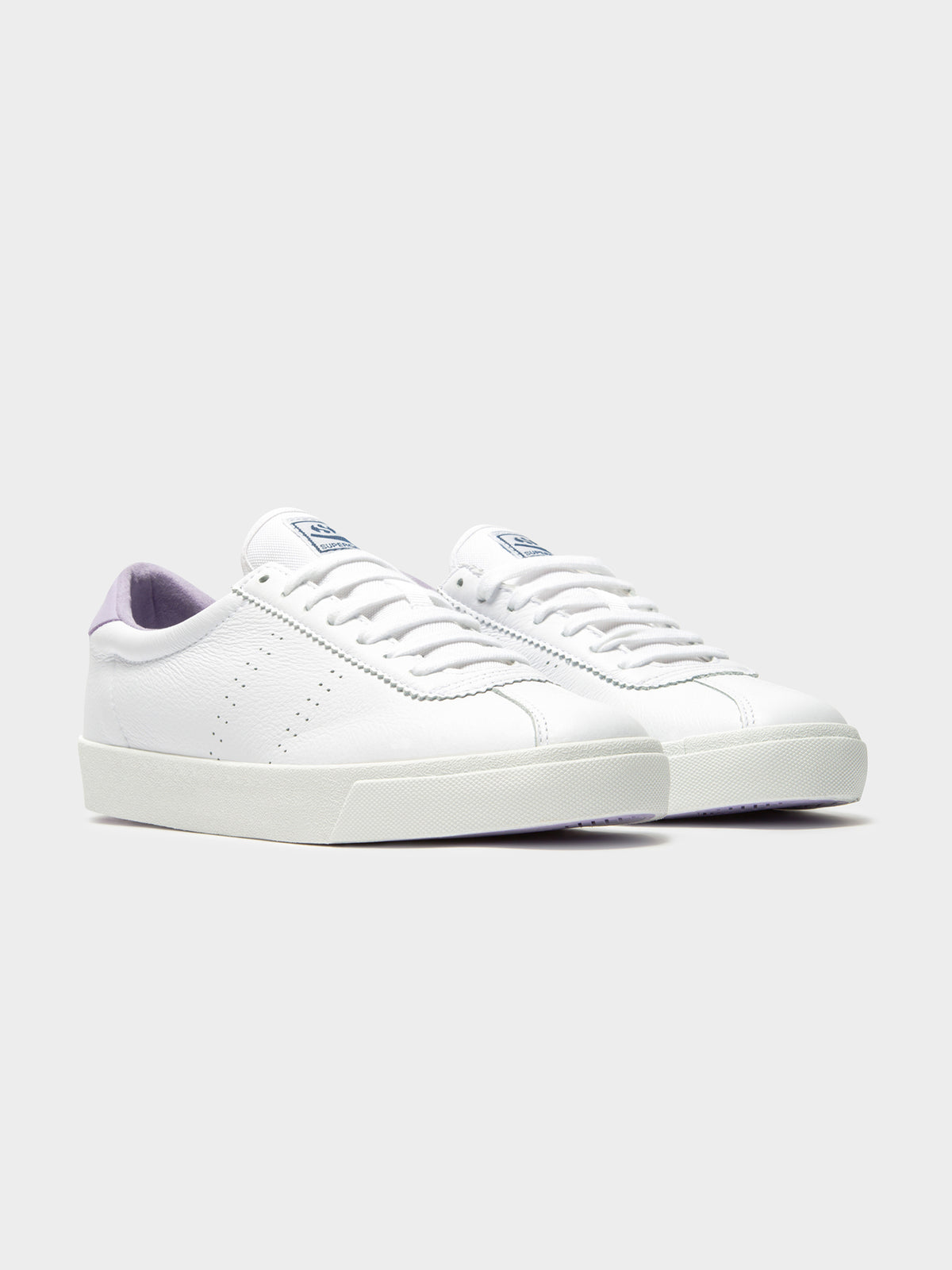 Womens 2843 Clubs Comfleau Sneakers in White &amp; Violet