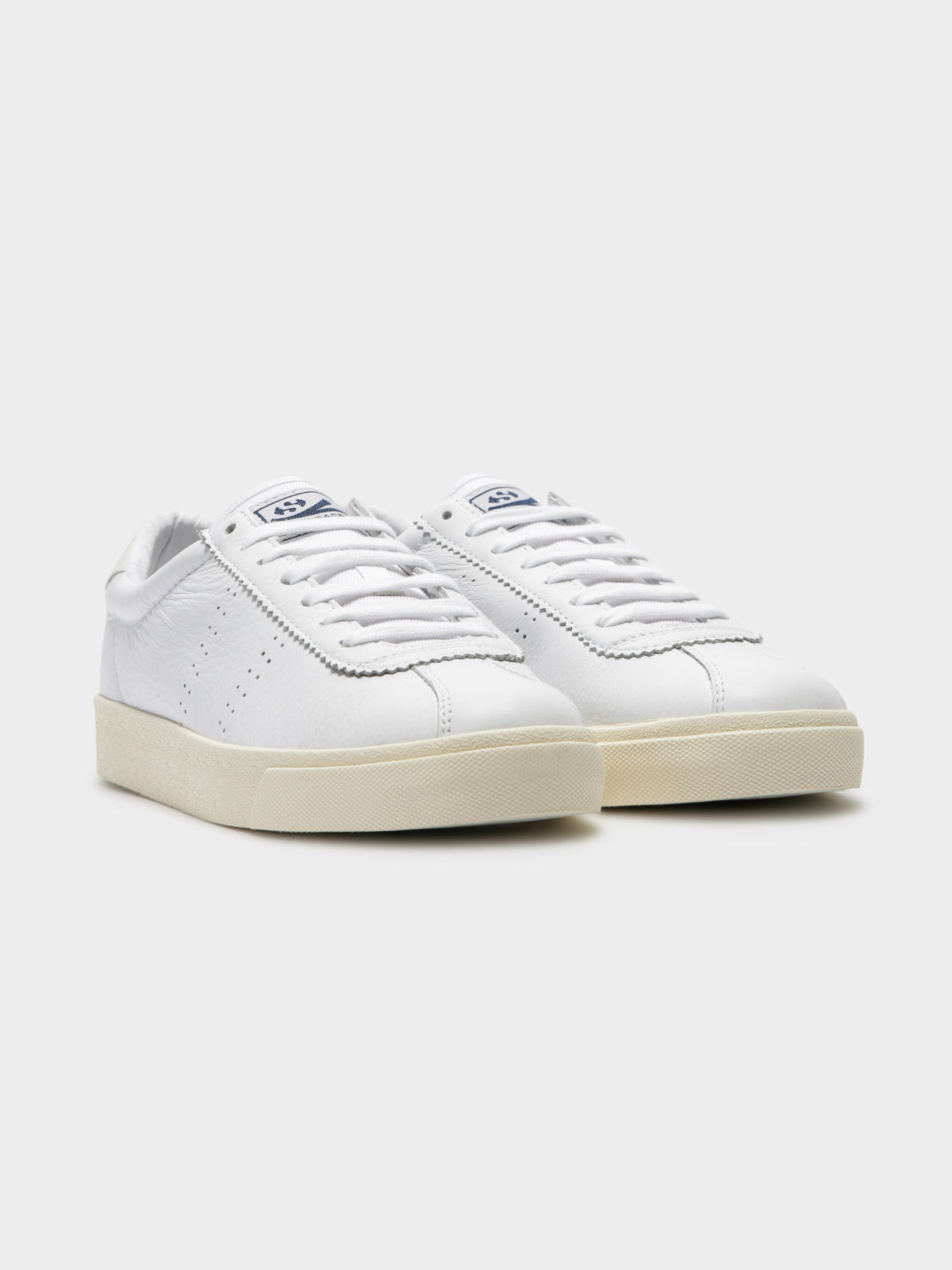 Unisex 2843 Comfort Leather Sneakers in White