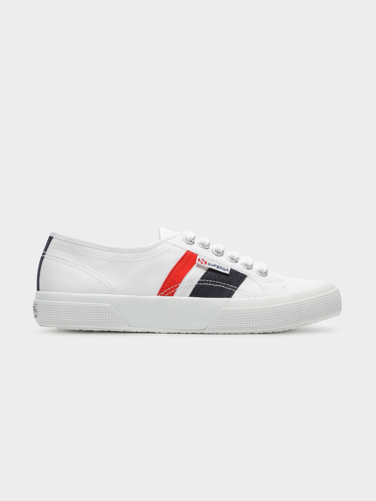Womens 2750 Cotuflagside Sneakers in White Blue &amp; Red