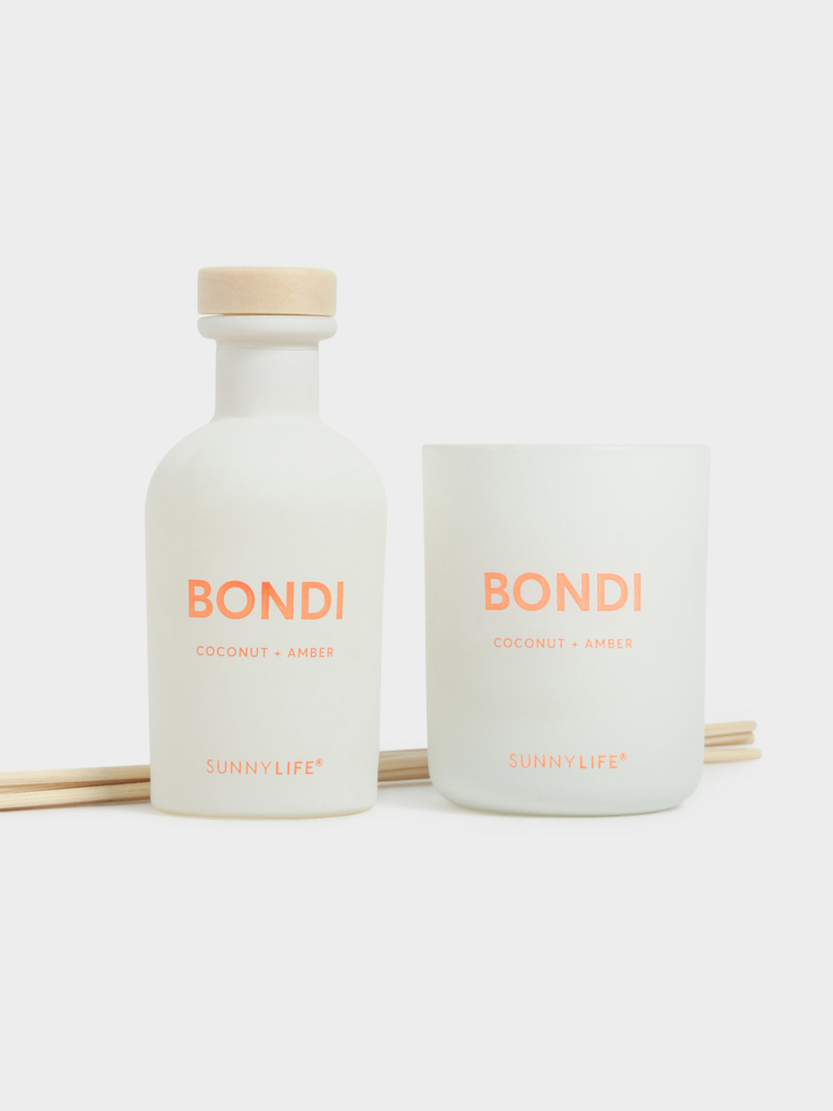 Bondi Scented Diffuser &amp; Candle Set in Coconut &amp; Amber