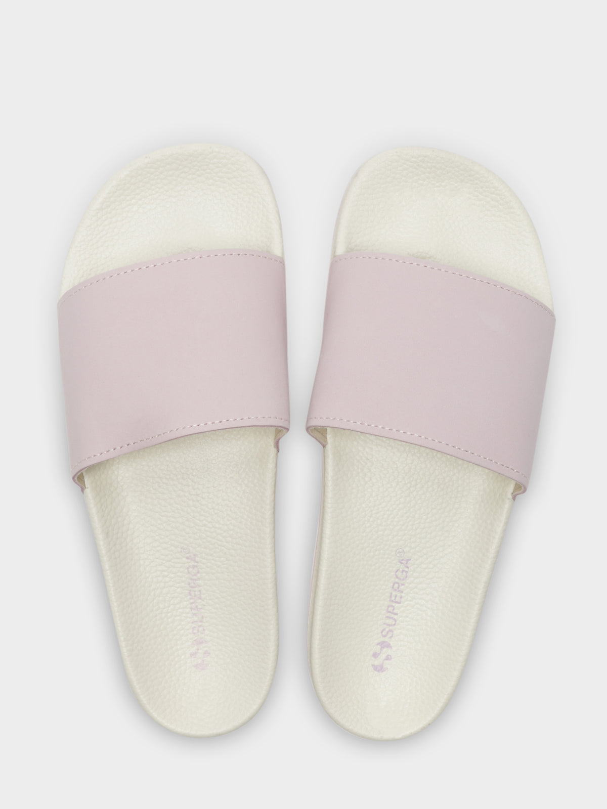 Womens 1908 Leabuttersoftu Slides in Biege, Sand &amp; Pink Pale Lilac