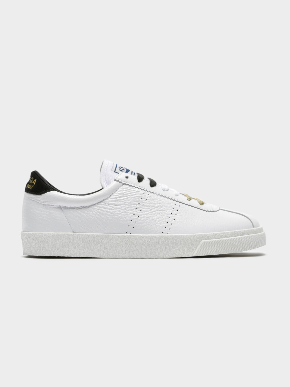 Unisex 2843 Clubs Comfleasueu Sneakers in White &amp; Black